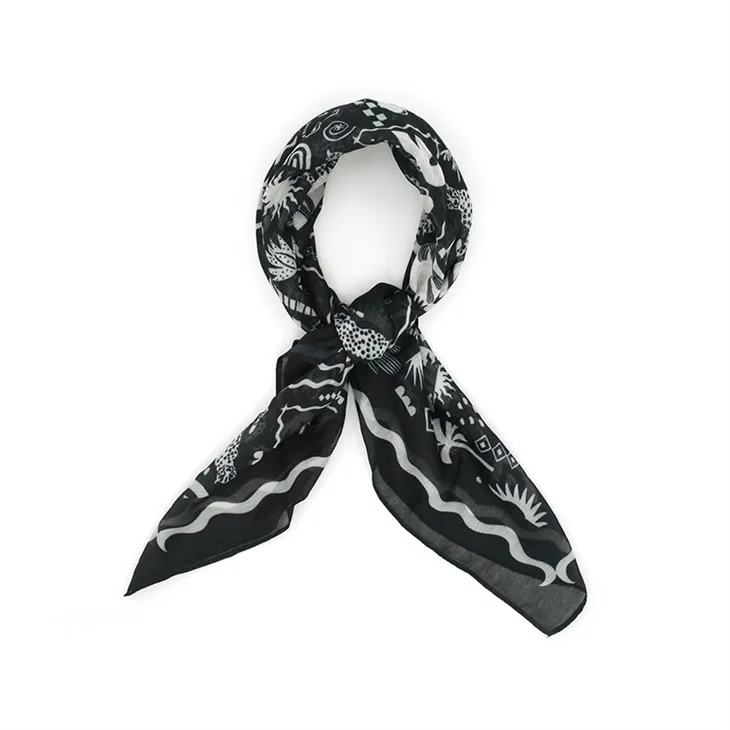 Priontáil ghrafach dubh bandana S051