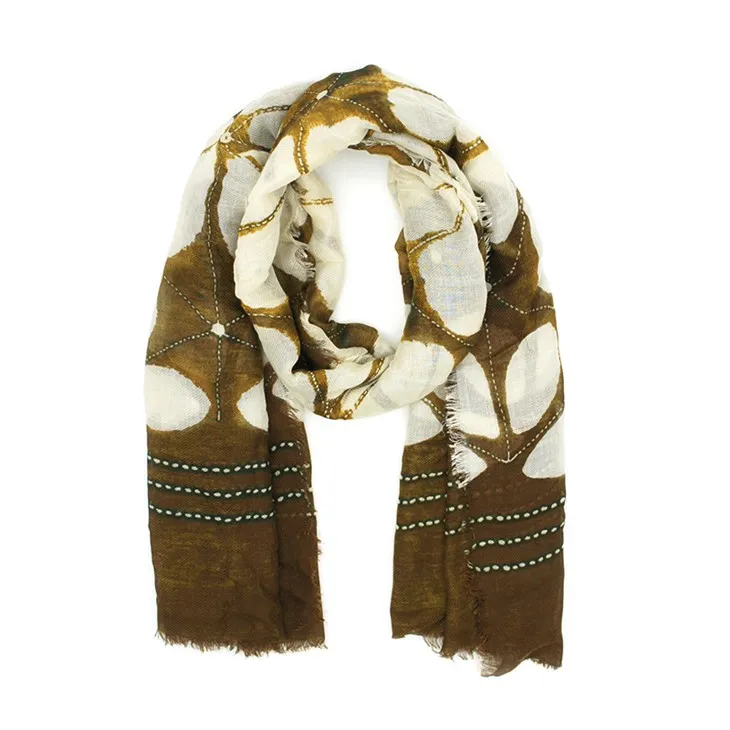 Scarf clóite bláth S017