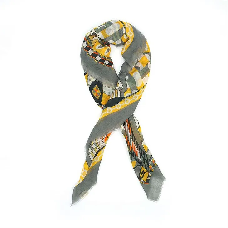 Bandana Olann Priontála Oidhreachta Grayish