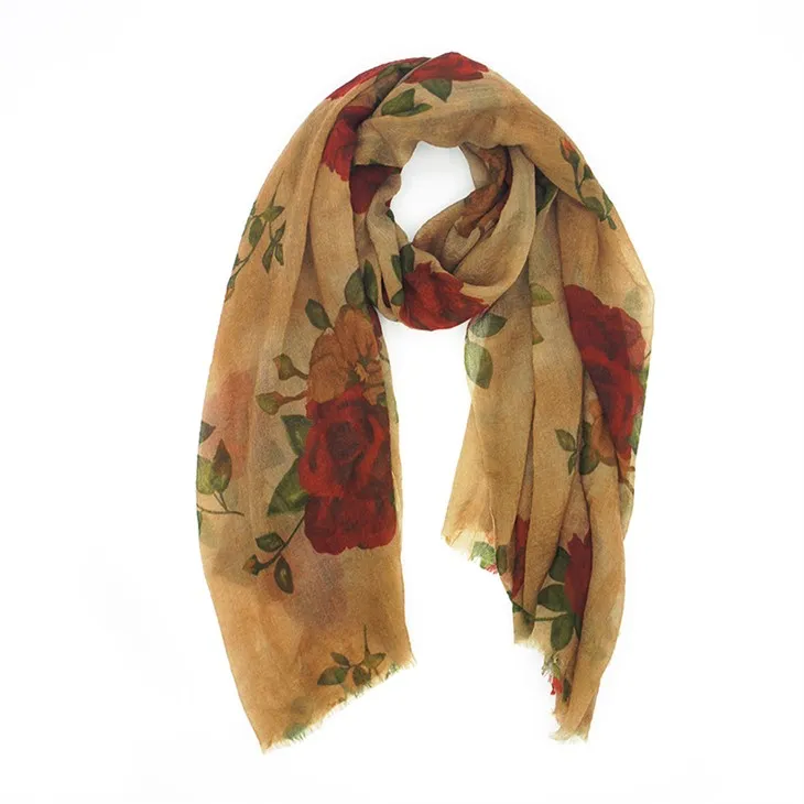 Scraf Olann Floral Mustard